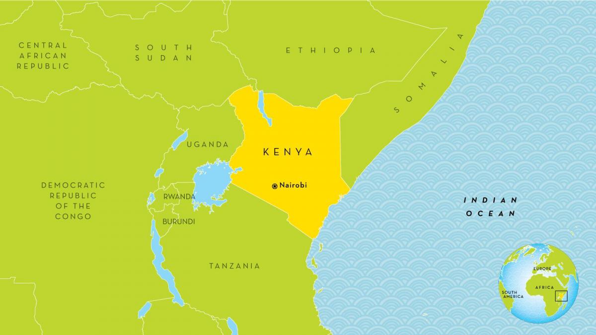 内罗毕肯尼亚在地图上