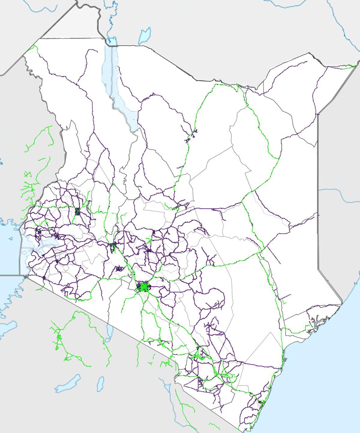 地图肯尼亚铁路