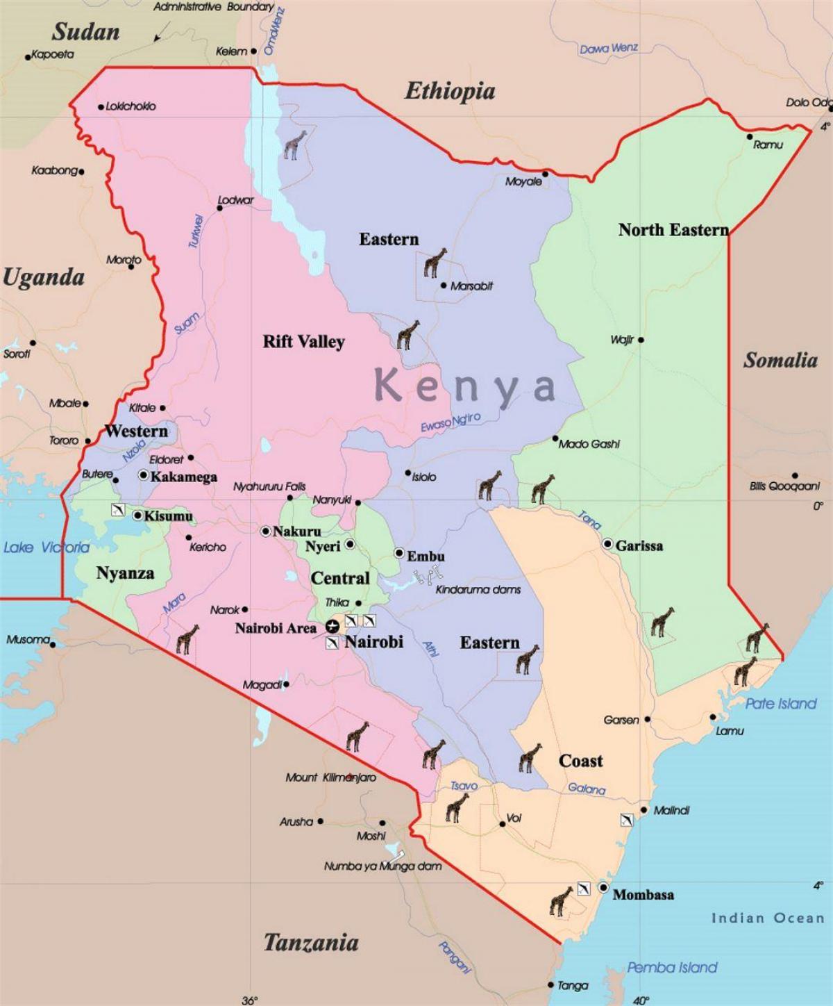 地图肯尼亚