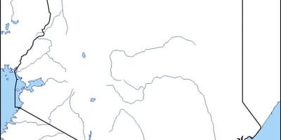 地图上的空白的地图肯尼亚