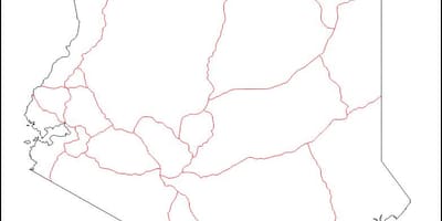 肯尼亚的空白的地图