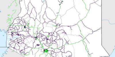 地图肯尼亚铁路