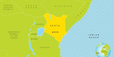 内罗毕肯尼亚在地图上