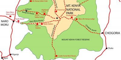 地图上的肯尼亚山