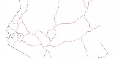 肯尼亚的空白的地图