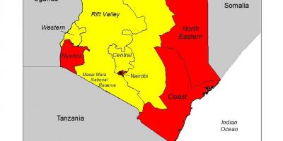 地图肯尼亚疟疾
